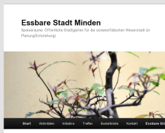 Screenshot der Essbare Stadt Minden-Webseite